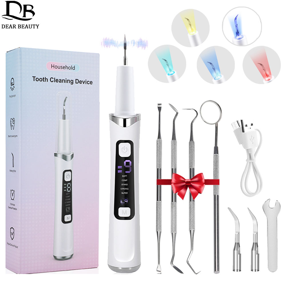 Teeth Whitening Mouthwash - 5 LED Licht Ultrasone Tandreiniger 9-Niveaus