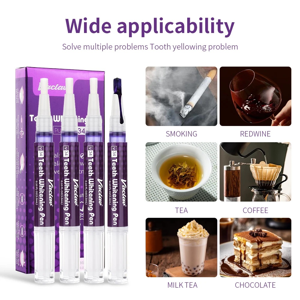 Vaclav V34 paarse tandbleekgel - Teeth Whitening Pens recensie en prijs